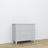 Chest of drawers 3S grey – wooden, closed drawers, front view, Nizio