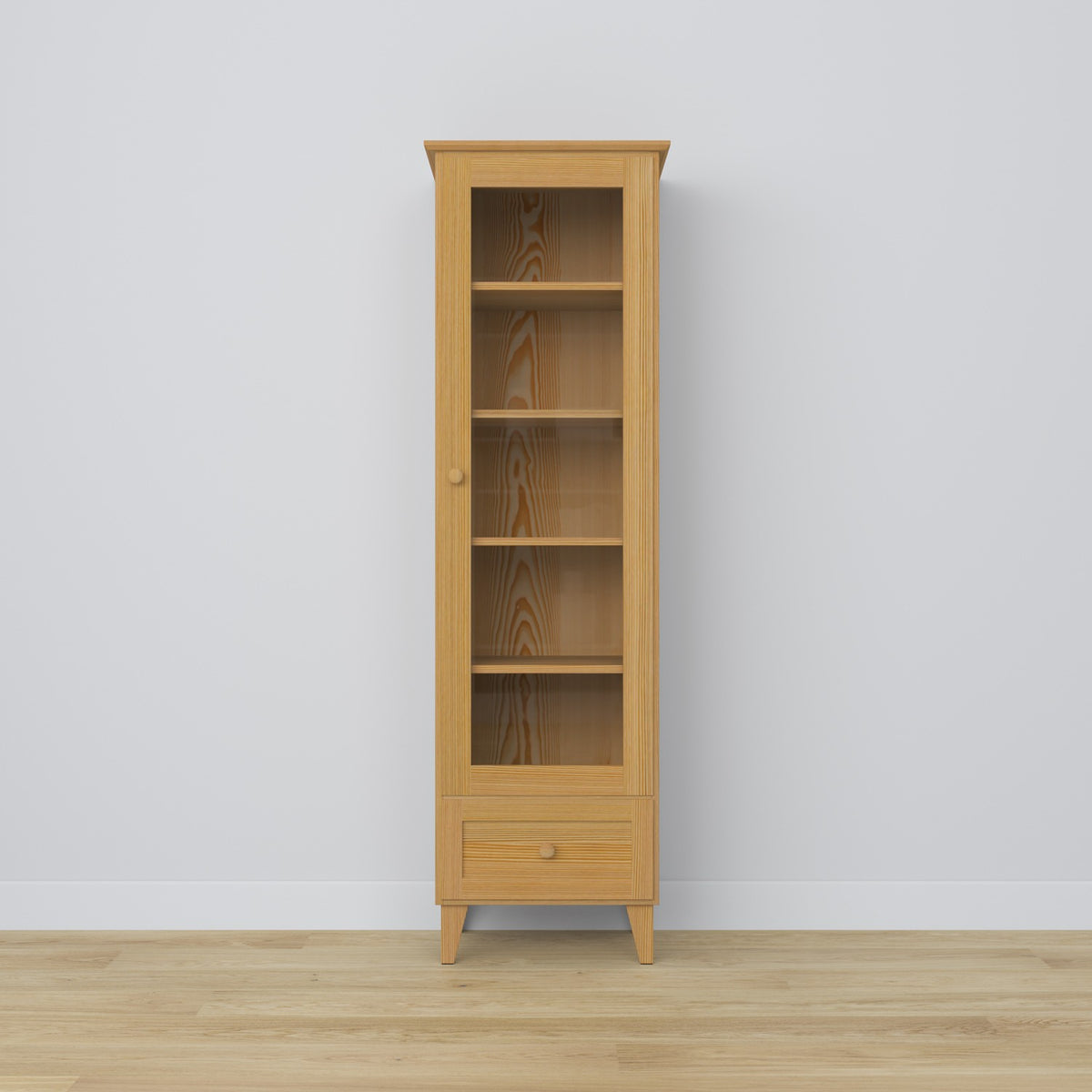 Pine display cabinet 1S 57 Scandi natural pine