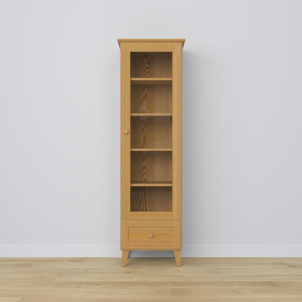 Pine display cabinet 1S 57 Scandi natural pine
