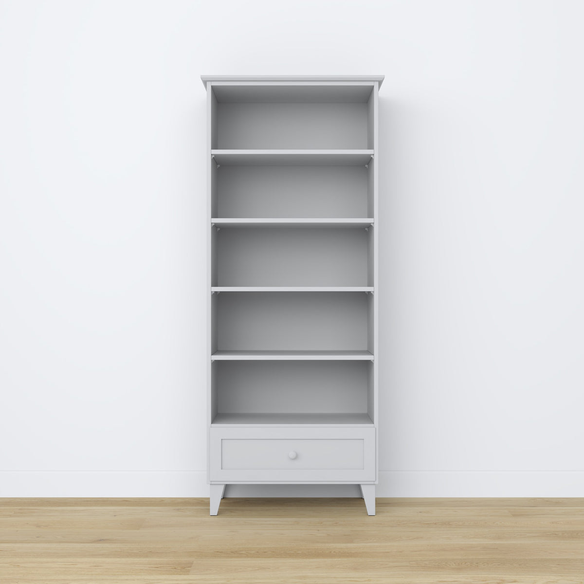 Kast met lade van hout grijs 80 cm – woonkamer en werkkamer, Scandinavische stijl