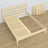 Tweepersoonsbed houten transparant grenen – afmetingen en schema, Nizio Home