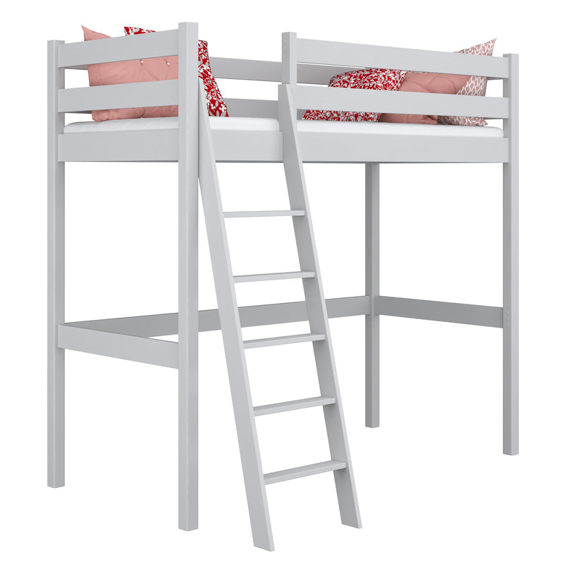 Hoogslaper houten grijs – kinderkamer, massief hout, scandi stijl