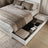 Tweepersoonsbed wit – houten hoofdeinde, houtskwaliteit, Nizio Home