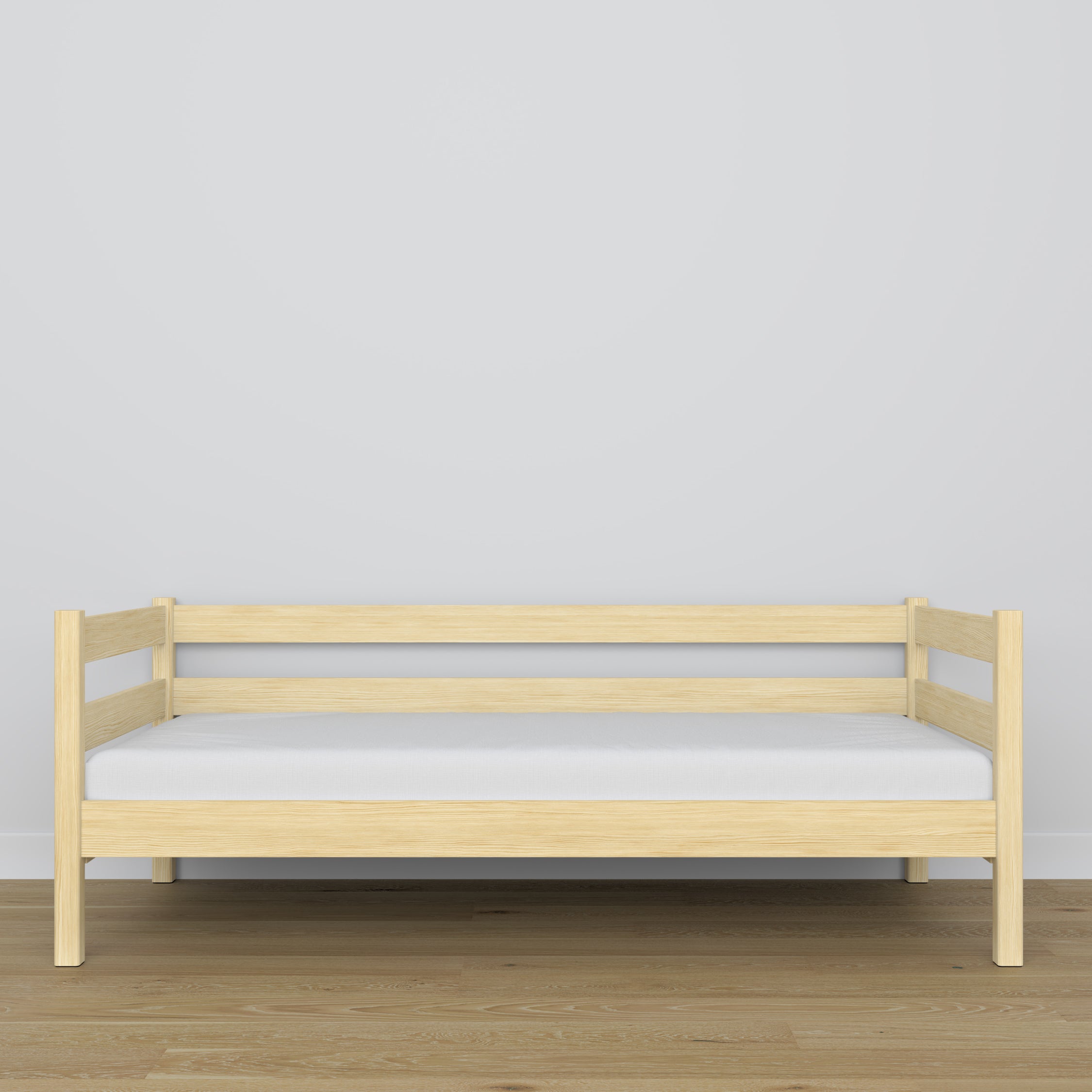 Houten slaapbank transparant grenen – hout- en verbindingsdetails, Nizio Home