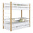 Stapelbed met lade houten wit-eiken – kinderkamer, massief hout, scandi