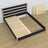 Tweepersoonsbed zwart-eiken – achterste hoofdeinde houten, Nizio Home