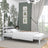 Bed grey – wooden headboard, close-up of wood quality, Nizio