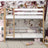 Stapelbed wit-eiken – houten ladder en valbescherming, Nizio Home