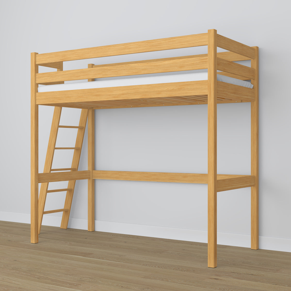 Hoogslaper naturel grenen in kinderkamer – scandi inrichting, houten