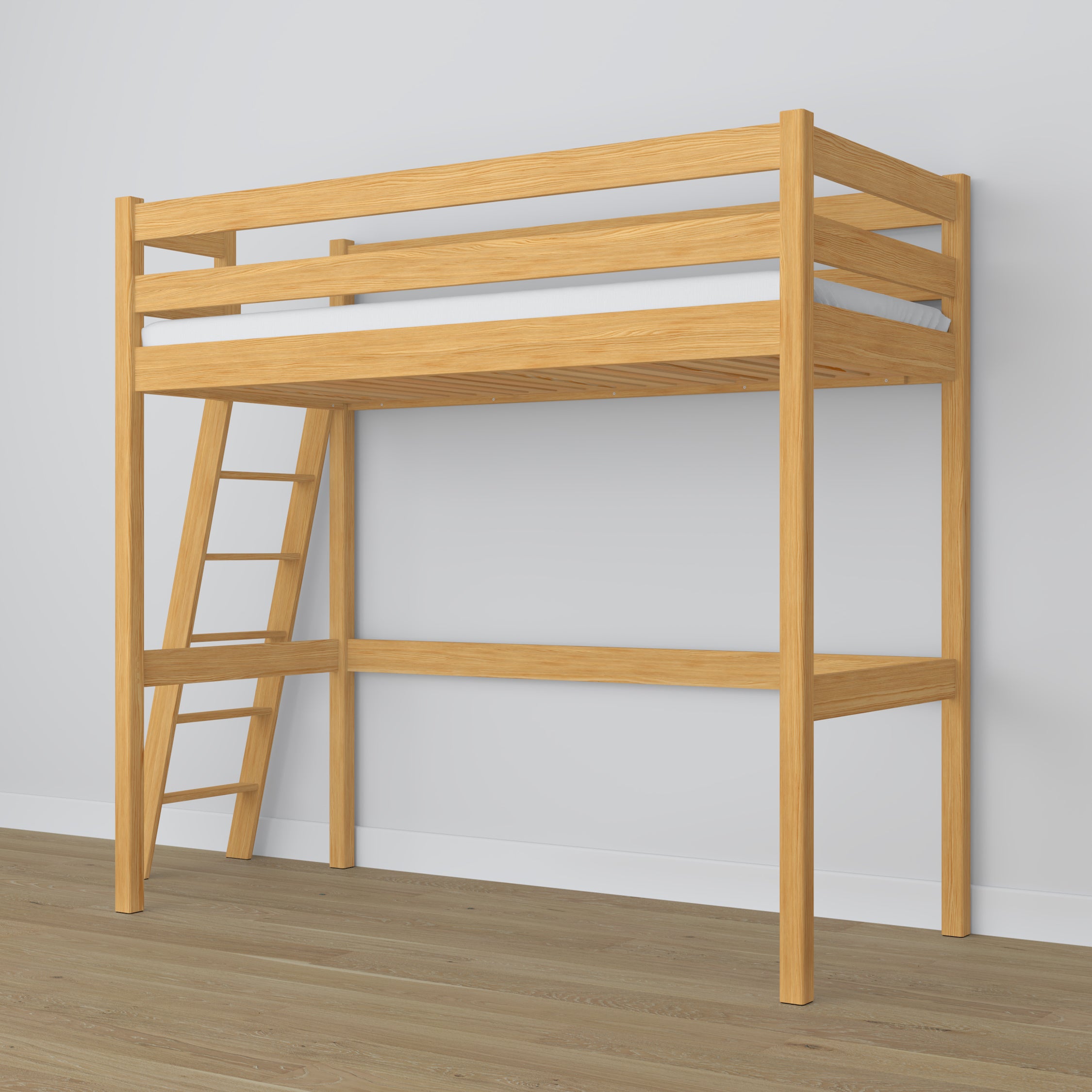Hoogslaper naturel grenen in kinderkamer – scandi inrichting, houten
