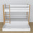 Stapelbed van hout wit-eiken met lade – afmetingen en schema, Nizio