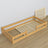 Laag bed naturel grenen van hout – afmetingen en schema, Nizio