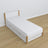 Wooden bed with drawer white-oak – dimensions and diagram, Nizio Home