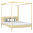 Tweepersoonsbed met hemel houten transparant grenen – slaapkamer, Scandinavische stijl