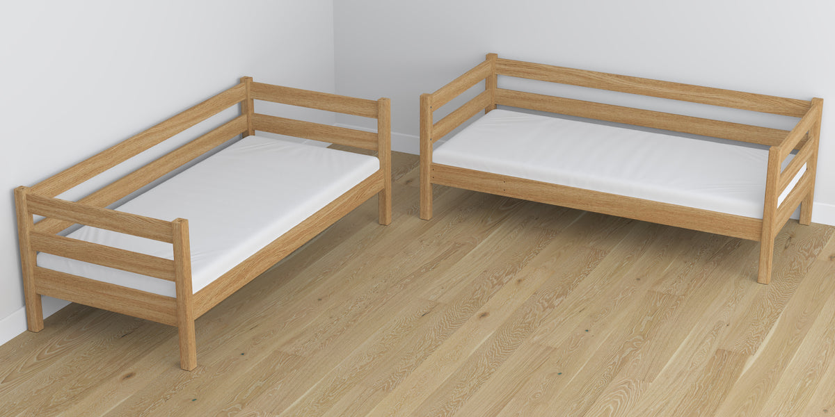 Oak Bunk Bed Natural Oak – Dimensions and Diagram with Mattress Drawer