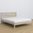 Tweepersoonsbed gewit eiken – eikenhouten hoofdeinde, close-up van houtskwaliteit