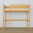 Hoogslaper naturel grenen – ladder en bedhek houten, Nizio Home