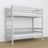Stapelbed houten grijs – close-up van verbindingen en houtdetails