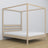 Tweepersoonsbed gewit eiken met hemel – decoratief frame eiken, scandi