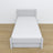 Bed grijs met lade – geleiders en houten details, Nizio