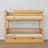Stapelbed naturel grenen met lade – bedhek en ladder houten, Nizio