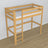 Lit mezzanine pin naturel en bois – vue du dessus na chambre