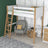 Houten hoogslaperbed wit-eiken in de kinderkamer – scandi inrichting, houten