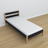 Black and Oak Wooden Bed – Dimensions and Diagram, Nizio Home