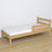 Barrière de protection en bois chêne naturel dans le lit enfant – décoration scandinave