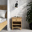 Table de chevet N02 en chêne chêne naturel – tiroir ouvert, rangement près du lit