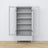 Vitrine 1S en bois gris dans le salon – décoration scandinave, Nizio