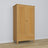 Wardrobe 2D1S natural pine – pine wood, closed doors, front view, Nizio