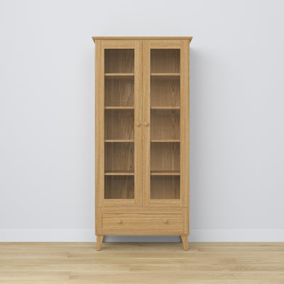 Oak display cabinet 1S 90 Scandi oak natural