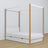 Hemelbed houten wit-eiken in kinderkamer – scandinavische inrichting