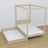 Hemelbed eiken gewit eiken – decoratief frame, kinderkamer