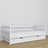 Slaapbank met lade houten wit – kinderkamer, scandinavische inrichting
