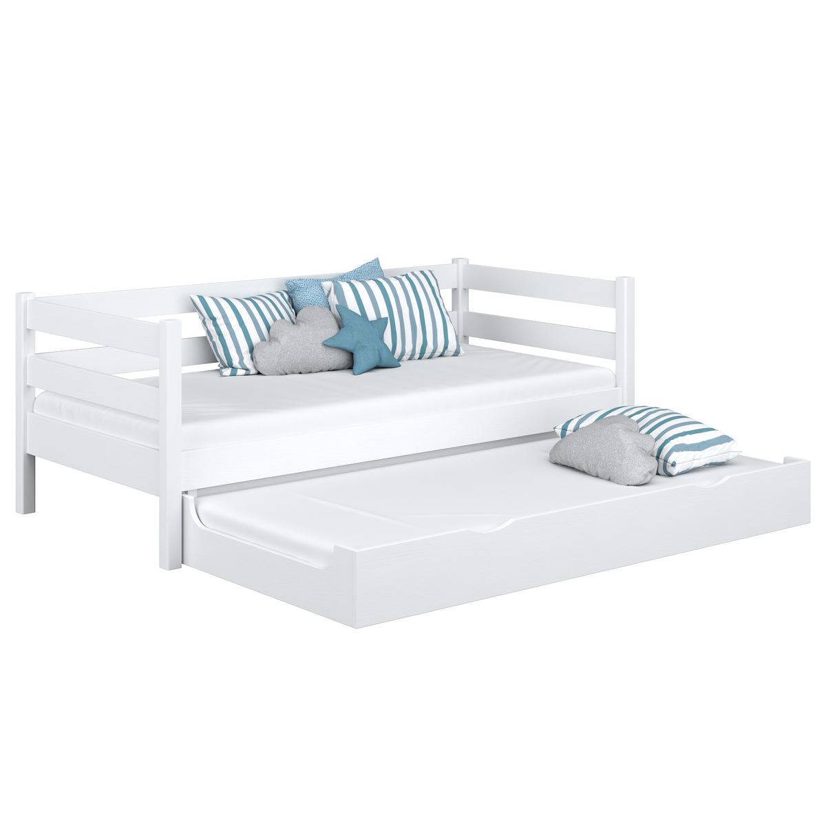 Slaapbank met matraslade N01 houten in kleur op maat RAL/NCS – massief hout, Nizio