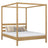 Tweepersoonsbed met hemel naturel eiken – lattenbodem en latten, eiken, Nizio