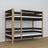 Stapelbed houten zwart-eiken – close-up van verbindingen en houtdetails