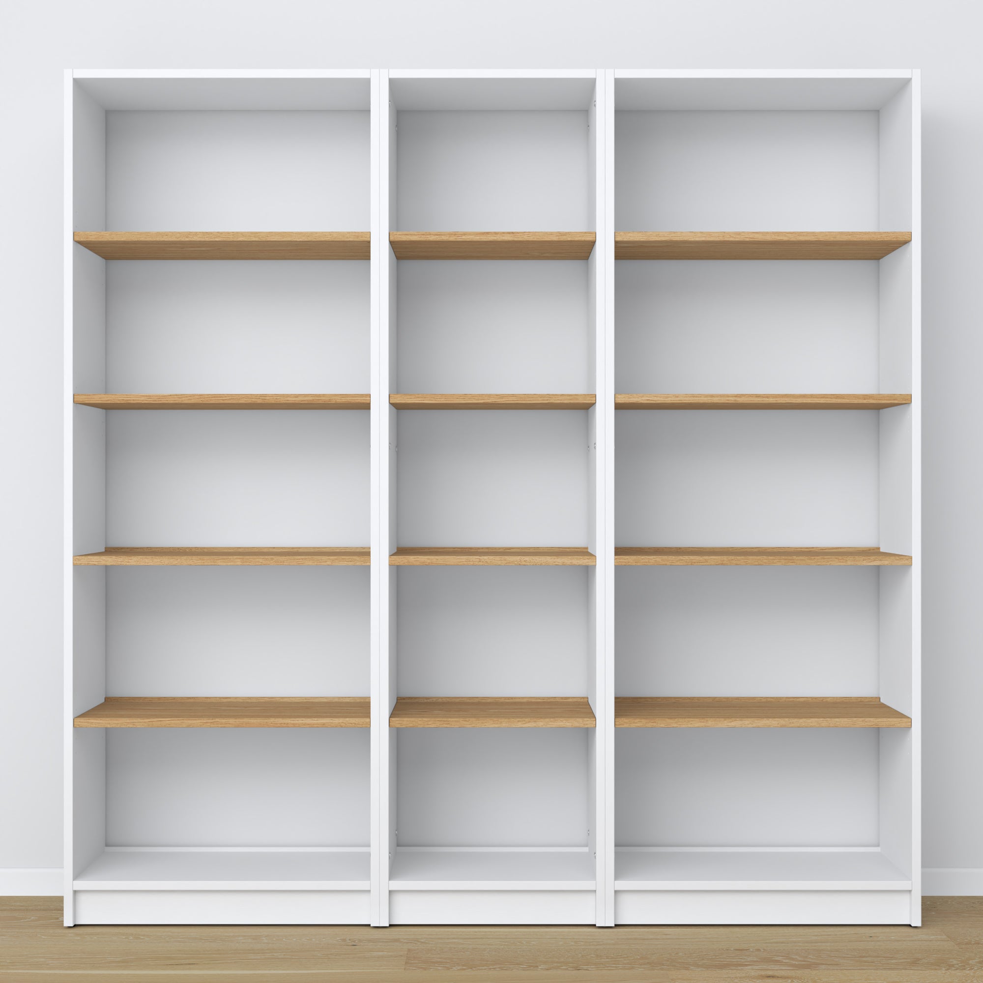 Bookcase white-oak – wooden joints, close-up of workmanship quality