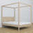 Tweepersoonsbed gewit eiken met hemel – decoratief frame eiken, scandi