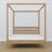 Tweepersoonsbed met hemel eiken naturel eiken – hoofdeinde en frame, close-up