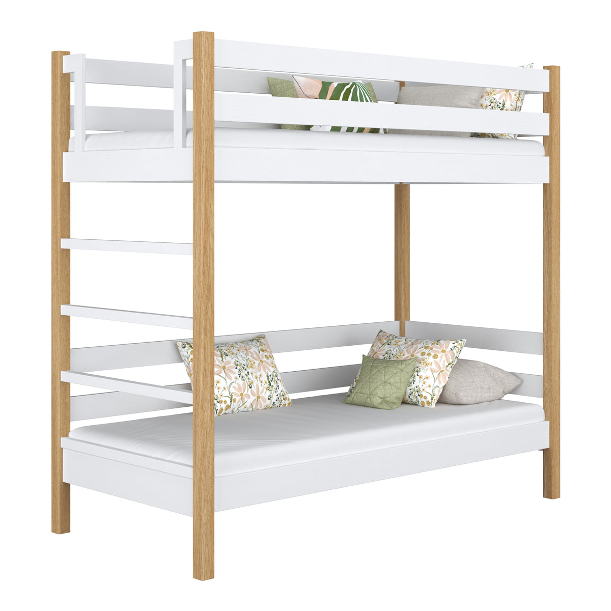 Stapelbed wit-eiken in kinderkamer – scandi inrichting, houten