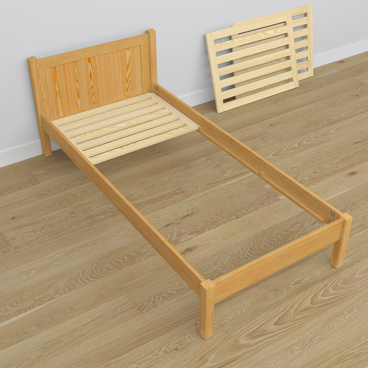 Sommier en pin Nizio pour lit simple – base durable