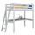 Lit mezzanine avec bureau en bois gris – chambre d'enfant, scandinave Nizio