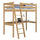 Lit mezzanine avec bureau en chêne chêne naturel – chambre d'enfant, scandinave Nizio