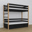 Stapelbed met lade zwart-eiken van hout – Scandinavisch design, Nizio
