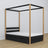 Houten hemelbed zwart-eiken – decoratief frame, kinderkamer
