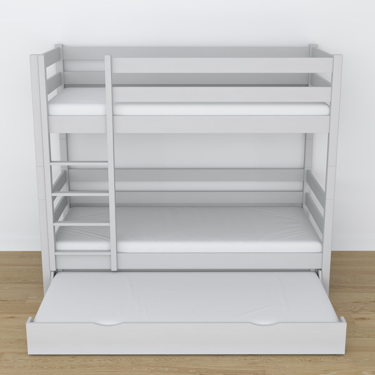 Stapelbed houten grijs – afmetingen en schema met matraslade
