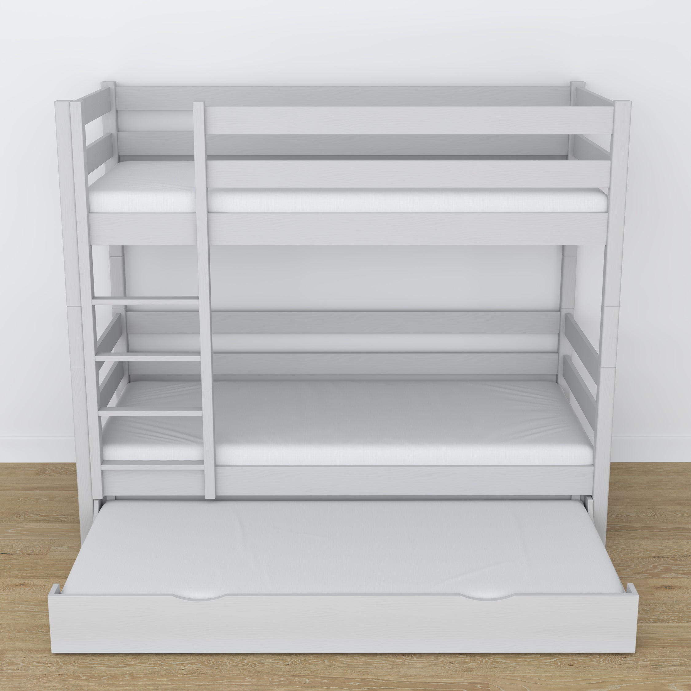 Stapelbed houten grijs – afmetingen en schema met matraslade